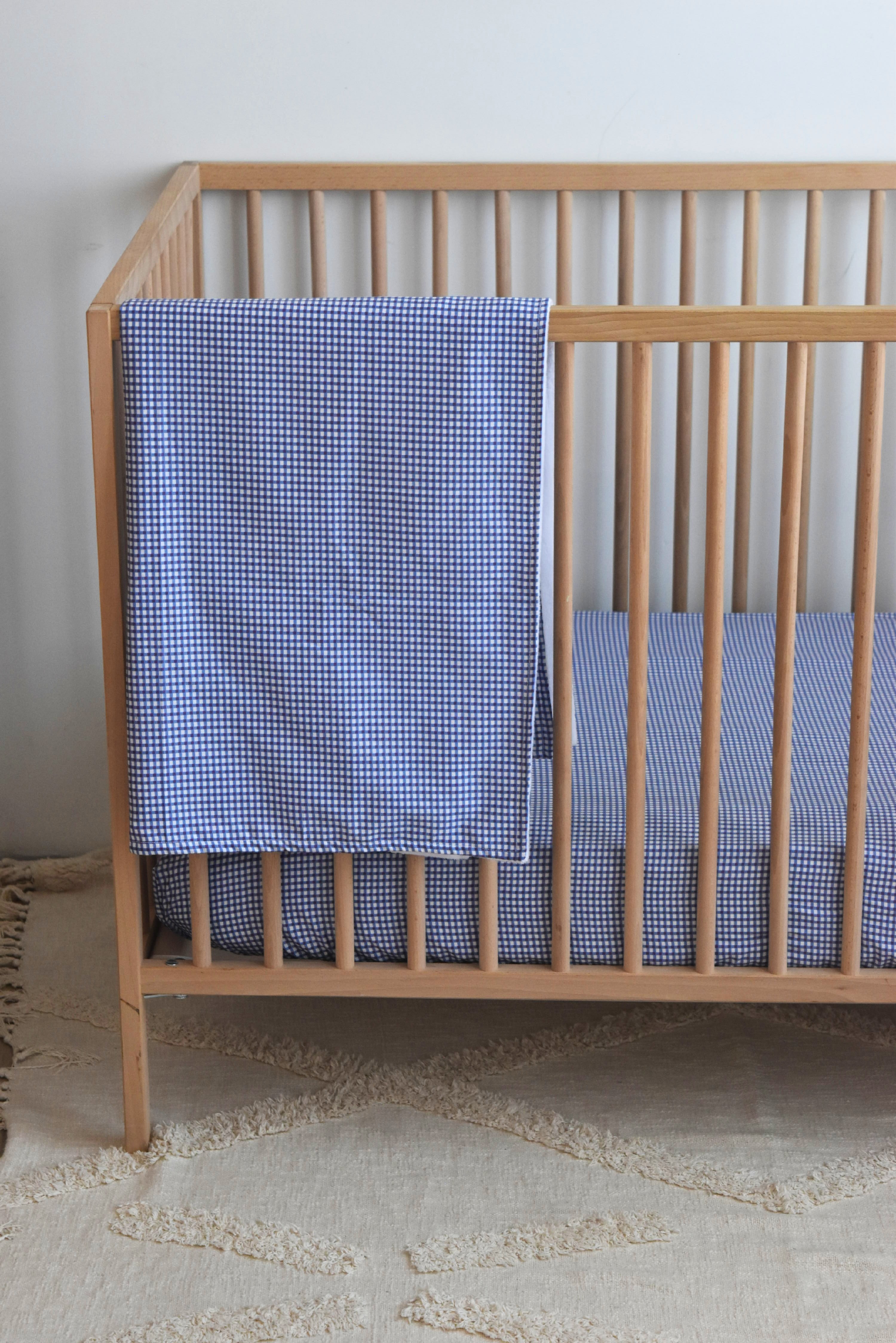Blue Banners Marching Fitted Crib Sheet